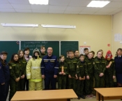 Встреча с дружиной юных пожарных Федотовской школы