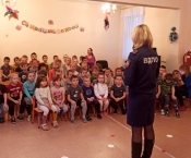 Местное отделение ВДПО ЛО провело первые в 2022 году профилактические мероприятия по ПБ в детском саду поселка Форносово