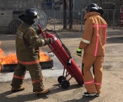 Противопожарная тренировка персонала предприятия Ломоносовского района