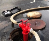 Испытание противопожарного водоснабжения на объекте Ломоносовского района