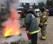 Практическое занятие по пожарной безопасности на предприятии Ломоносовского района