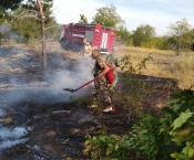  Пожарные-добровольцы участвуют в ликвидации ландшафтных пожаров