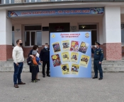 Вручение агитационного баннера школе №29 г. Рязани