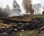 Ивановские добровольцы приняли участие в ликвидации пожара