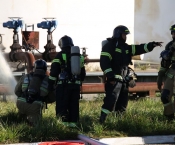 Пожарно-тактические учения в Ломоносовском районе